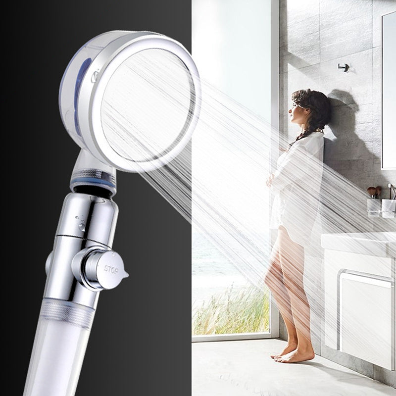 Rinse Away Stress Fast - Shower Head 360 Degree Rotation Water Saving Flow Turbofan Hydraulic Injection High Pressure Sprayer Bathroom Accessories